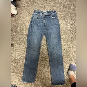 Abercrombie curve love 90s straight, ultra high-rise jeans